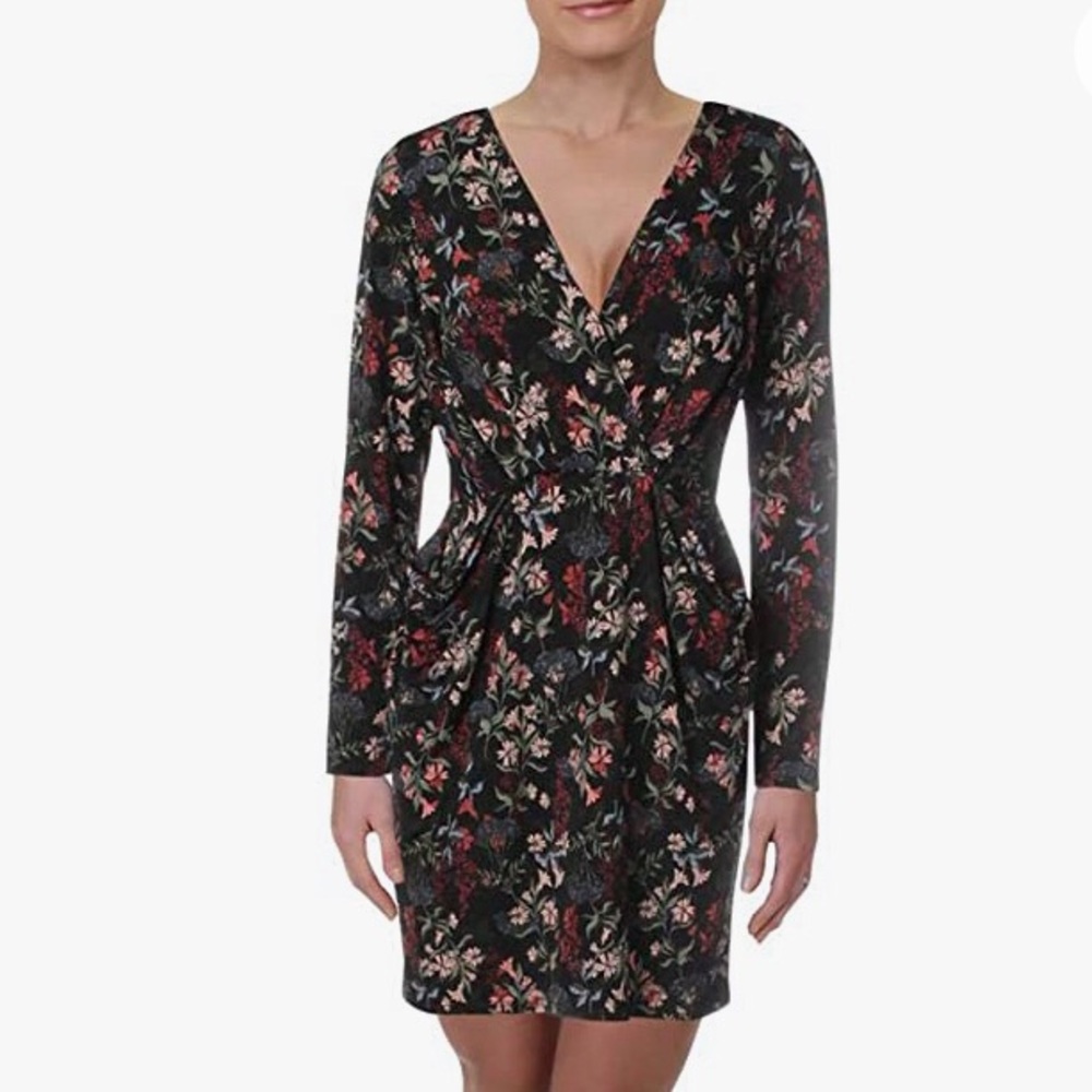 BCBGeneration Faux Wrap Floral Dress Size M